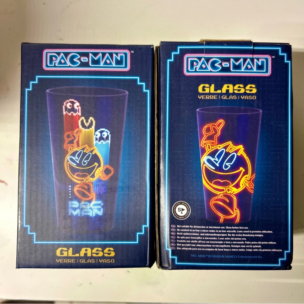 Pac-Man glass cup set of 2